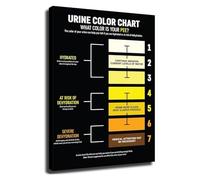 Body Health Poster Urine Color Hydration Guide Chart Canvas Print Wall Art Wellness Awareness Decor(Unframed,16x24inch(40x60cm))