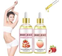 Body juice oil peach perfect,120ml Strawberry Shortcake Body Oil,Cinnamon Bun,Body Juice Oil Scent Strawberry,Body Oil Moisturizing for Women (2A, L)