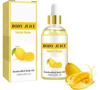 Body Juice Oil Vanilla Cream | 120ML Mango Cake Scented Handcrafted Body Oil | Natural Perfume Moisturising Massage Oil, Body Juice Oil, Body Oil for Women (Mango)