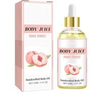 Body Juice Oil Vanilla Cream,120ML Mango Cake Scented Handcrafted Body Oil, Natural Perfume Moisturising Massage Oil,Body Juice Oil Select Your Scents (Peach)