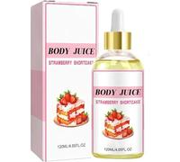 Body Juice Oil Vanilla Cream | 120ML Mango Cake Scented Handcrafted Body Oil | Natural Perfume Moisturising Massage Oil, Body Juice Oil, Body Oil for Women (Strawberry)