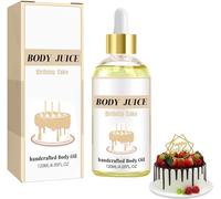 Body Juice Oil Vanilla Cream | 120ML Mango Cake Scented Handcrafted Body Oil | Natural Perfume Moisturising Massage Oil, Body Juice Oil, Body Oil for Women (Cake)