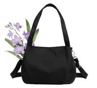 Body Light and Versatile Casual Bag, Large Capacity Water-Resistant Nylon Crossbody with Multi-Pocket for Women Daily (Black)