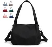 Body Light and Versatile Casual Bag, New All-Weather Nylon, Convertible Shoulder/Crossbody for Gym/Commute (Black)