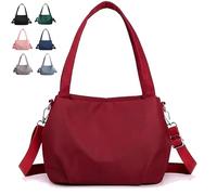 Body Light and Versatile Casual Bag, New All-Weather Nylon, Convertible Shoulder/Crossbody for Gym/Commute (Red)