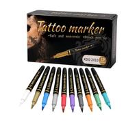 Body Markers - 10 Color Glitter Pens, Washable Skin Markers