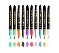 Body Markers - 10 Colors Glitter Temporary Drawing Pen | Skin Markers