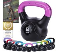 Body & Mind Pesa rusa de 2 - 20 kg - mancuernas de peso para entrenamiento de fuerza - mancuernas profesionales de plástico (a - 2 kg)