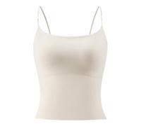 Body Minute exfoliante sin mangas Básico forrado para mujer, tirantes de espagueti ajustables, sin mangas, conjunto de baño azul, blanco, L