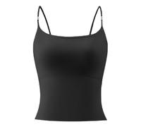 Body Minute exfoliante sin mangas Básico forrado para mujer, tirantes de espagueti ajustables, sin mangas, conjunto de baño azul, Le Noir, M