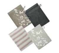 Body Mitt - Soft Washcloths With Loop, 4 Piece Lightweight Towel | Body Facial Cloths | Reusable Face Washer | Bath Glove Washcloth Cotton | For Skin Hand babyy Women Face Kids Travel