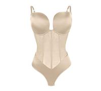 Body Moldeador Adelgazante, Ropa Interior Moldeadora de Cuerpo, sin Espalda, Escote en U, Tanga, Entrenador de Cintura, corsé Push up para Mujer, Top para Boda