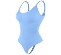 Body Moldeador suavizante for Mujer, Prenda modeladora de Cuerpo Completo, Tanga Suave for moldear el, Esculpir Pecho, Ropa Interior Adelgazante(Blue,XL)