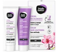 BODYNATUR - Kit Decolarante de Vello - Con Almendras Dulces - Disimula el Vello en solo 5 Minutos - 2x50Ml
