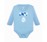 Body Oficial de Manga Larga Real Madrid C.F. | Comodidad y Estilo para Pequeños Madridistas - Color Azul | Talla 12 Meses