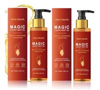 Body Oil,2PCS Magic Body Oil,100% Puro y Natural,Reafirma e hidrata la piel,Revitaliza la Piel,Prevención de Estrías,Aceite corporal apretado-200ML (B, A)