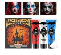 Body Paint, Liquid Halloween Face Paint Makeup Kit, Waterproof and Washable Facial for Long-Lasting Wear, Safe and Cosplay Makeup for Toddler, Ideal for Festivals