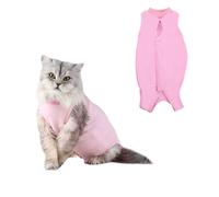 Body para gatos después de la cirugía - Traje quirúrgico para gatos - Enfermedades de la piel Recovery Body - Alternativa antifugas al collar electrónico (rosa, L)