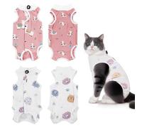 Body para gatos después de la operación, 2 unidades de body para gatos cirugía, transpirable, evita que los gatos laman sus heridas, ayuda a restaurar las heridas abdominales, para heridas abdominales