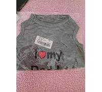Body para mascotas con diseño "I Love My Daddy", gris, talla S