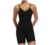 Body para mujer | Ropa interior adelgazante sin espalda | Faja moldeadora de talla grande, Negro, XL