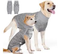 Body para Perro Postoperatorio - Arnés Médico para Esterilización Perro - Protector de Heridas Anti-Lamedura con Cierre de Velcro - Ropa Quirúrgica para Perros Después de Operación (Gris, M)