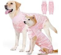 Body para Perro Postoperatorio - Arnés Médico para Esterilización Perro - Protector de Heridas Anti-Lamedura con Cierre de Velcro - Ropa Quirúrgica para Perros Después de Operación (Rosa, S)
