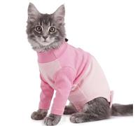 Body Postoperatorio Gato, Ligero Traje Quirurgico Gato Body Castracion Camisa de Recuperación Después Cirugía Codera Patas Delanteras Corsé de Recuperación, Detiene El Acicalamiento Excesivo(Rosa, M)
