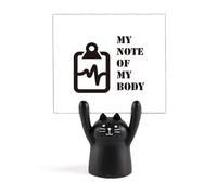 Body Record Balance Fluctuation - Soporte para notas, diseño de gato negro