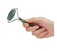 Body Roller - Rodillo de jade de piedra natural para reafirmar la piel para curación del cuello, reduce las arrugas (aventurina verde + jade Single Head)