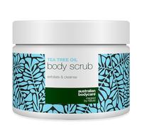 Body Scrub de Australian Bodycare, para hombres y mujeres, 400 ml | Exfoliante con aceite de árbol del té 100% nsatural | Para espinillas en la espalda o en el cuerpo, impurezas y pelos encarnados.
