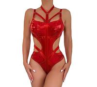 Body Sexy Mujer Eróticos - Lady Sexy Dessous Sexs Color Negro Mujeres Sexy Garter Lencería Sexo (Red XXL)