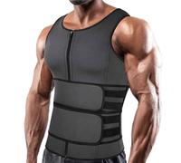 Body Shaper Para Hombre: Chaleco Deportivo Con Doble Cintura, Camiseta Sin Mangas De Compresión Muscular | Chaleco De Cintura Para Ejercicio De Corrección Postura Para Rendimiento, Fitness ()(M)