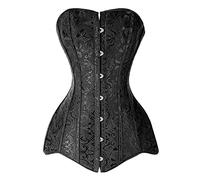 Body Slim Faja Combinacion Interior Mujer Falda Mujeres Debajo del Pecho Vendaje Encaje Fajas Corsés Cuerpo Entrenador Cintura Shaper Shapeware Faja Reductora De Cintura Post Black XXXXXL