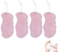 Body Sponge,Magic Exfoliating Bath Sponge,3D Super Soft Exfoliating Bath Sponge,Magic Sponge for Skin (Pink)