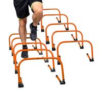 Body Sport Obstáculos de entrenamiento de velocidad atlética ajustables en naranja, equipo de entrenamiento de salto y velocidad, obstáculos para pista y campo, baloncesto, fútbol y más, juego de 5