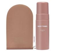 Body Tones Autobronceadora Corporal y Guante 155 ml - sin Manchas - Mousse Autobronceador que Hidrata y Contrarrestra los Efectos del Envejecimiento, el Efecto del Bronceado Natural