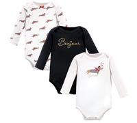 Body unisex Hudson Baby de algod n de manga larga Bonjour Dachshund de 3 a 6 meses Bonjour Dachshund de 3 a 6 meses EE. UU.