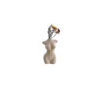 Body Vase Female Form for Bathroom Decor, Boho Flowers, vase for Minimalist, Eclectic, Vanity Decor, Beige, Body Shaped