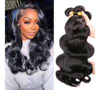 Body Wave Bundle 20 22 24 Pulgadas - Cabello Humano 3 Paquetes 10A Grado 100% Sin Procesar - Extensiones de Pelo Virgen Brasileño para Mujeres Negras