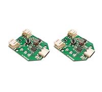 BODYA 2 juegos de tablero de control de ventilador sin escobillas recargable tipo C, módulo controlador de ventilador de 3 velocidades de impulso de 9 V para placa de circuito de ventilador de batería
