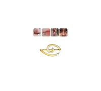 BodyAce Piercing de puente de plata de ley 925 de oro de 16 g, anillos en espiral de niobio para labios, cejas, hélice, cartílago, tercer ojo, nariz, aros, Plata de ley
