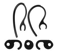 BODYART Juego de 2 ganchos para orejas y 3 geles para auriculares Jabra EASYGO/EASYCALL/CLEAR/TALK, plástico y silicona, color negro
