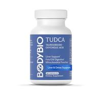 BodyBio TUDCA - Suplemento de ácido tauroursodesoxicólico puro - Apoya el flujo biliar, el metabolismo de las grasas y la desintoxicación del hígado, 60 cápsulas