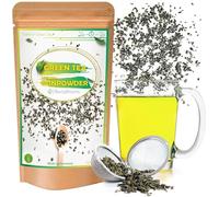 BODYBLOOMS Té Verde en Hojas Especiales Gunpowder - Origen Chino, Carácter Único, Adelgazante, Infusiones y Té de Hierbas Purificante y Drenante