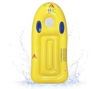 Bodyboard Hinchable, Tabla de Surf Hinchable con Ojo de Buey , para Playa, Surf, Piscina, natación, Verano, Deportes acuáticos (Yellow)