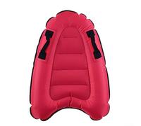 Bodyboard inflable ligero para niños, ideal para nadar y surfear con asas de seguridad para uso en piscina (rojo)