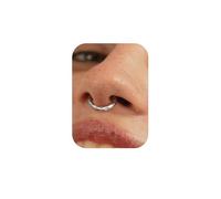 BodyBonita 16G Piercing Septum Acero Inoxidable 316L Piercing Nariz Aro Piercings Helix Tragus Hombre Mujer Daith Conch Rook Oreja Piercings Pendientes Aros Plata 8mm Hammered Satin Finish