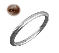 BodyBonita 1Pcs G23 Titanio Piercing Nariz - 16G Joyas para Perforar la Nariz Septum Piercing Cartílago labial Hélice Daith Concha Trago Torre Labret Ombligo Plata 12mm