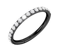 BodyBonita Aro de nariz de circonita cúbica - Acero quirúrgico 316L Piercing para el cuerpo, aro de 20/18/16G, aretes de joyería para cartílago, hélice, rook, tragus, caracola, daith, anillo de 6/7/8